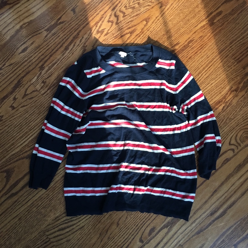 J.CREW Striped Cotton Sweater Small 👋